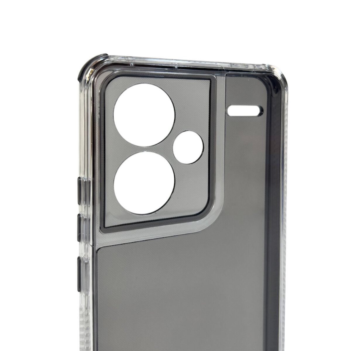 Прозрачный чехол Space III Xiaomi Redmi Note 13 Pro Plus 5G | TPU+PC с усиленными бортами (Черный) на картинке №5