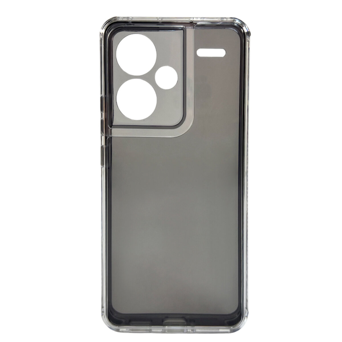 Прозрачный чехол Space III Xiaomi Redmi Note 13 Pro Plus 5G | TPU+PC с усиленными бортами (Черный) на картинке №1