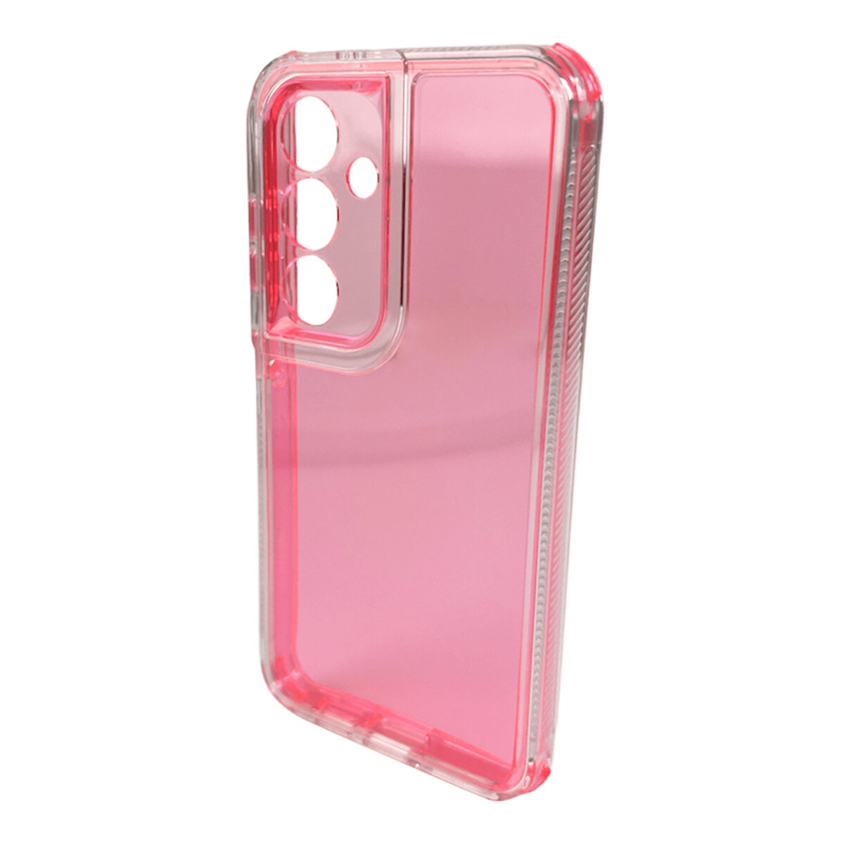 Прозорий чохол Space III Samsung Galaxy S23 FE 5G | TPU+PC з посиленими бортами (Червоний) на малюнкі №4