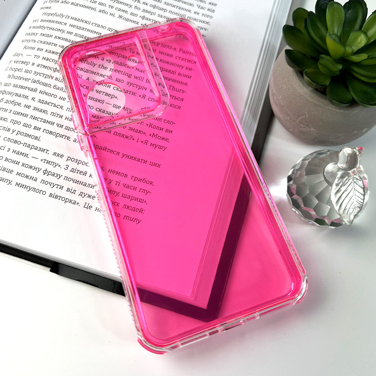 Прозорий чохол Space III Xiaomi Redmi 13C 4G|POCO С65 | TPU+PC з посиленими бортами (Червоний) на малюнкі №6