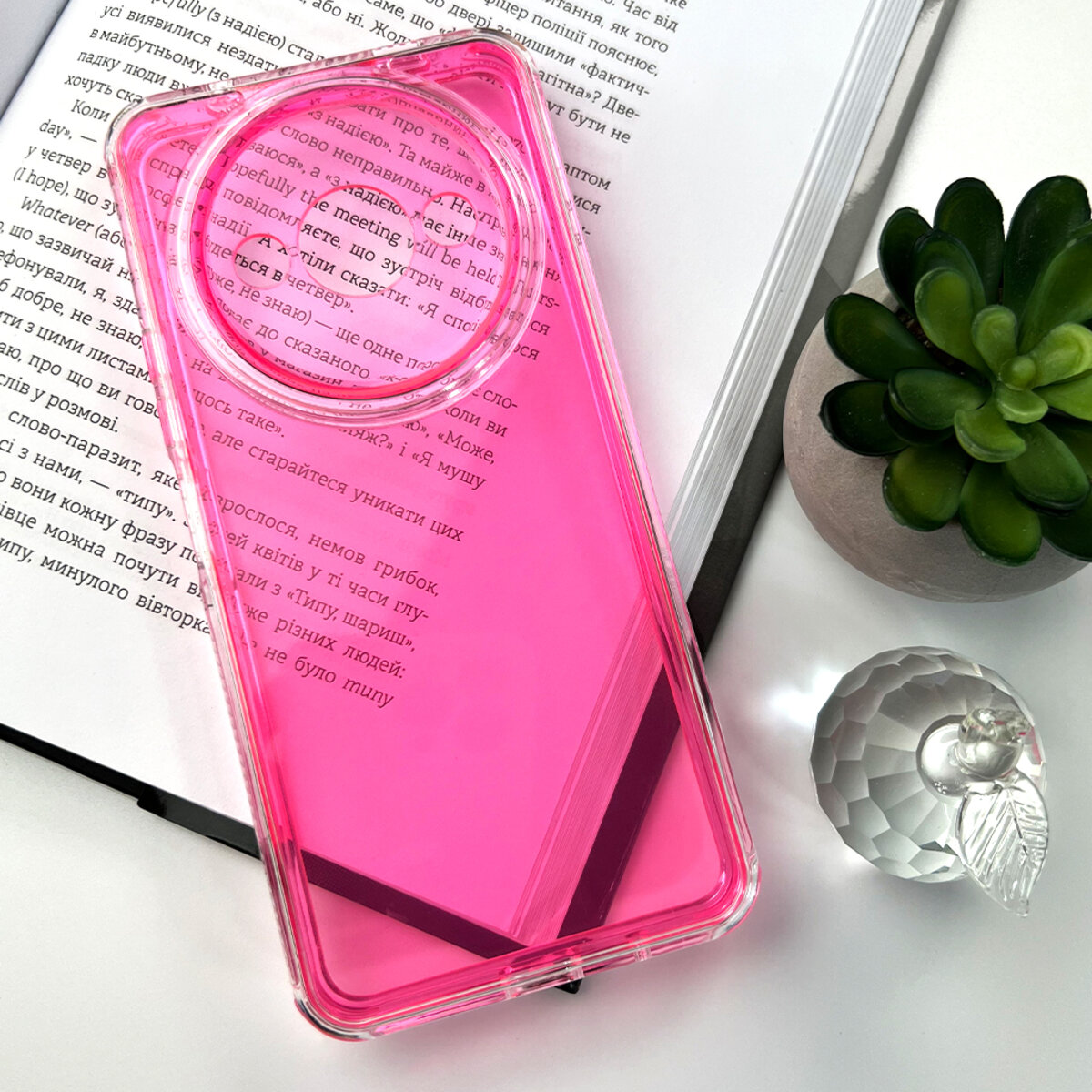 Прозорий чохол Space III Xiaomi Redmi A3 4G | TPU+PC з посиленими бортами (Червоний) на малюнкі №6