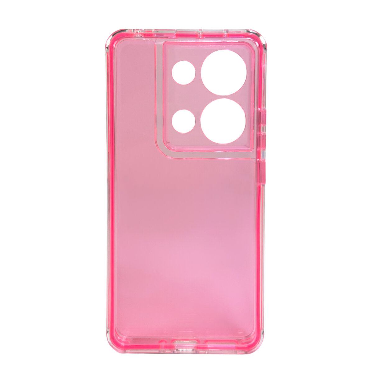 Прозорий чохол Space III Xiaomi Redmi Note 13 Pro 4G|Poco M6 Pro 4G | TPU+PC з посиленими бортами (Червоний) на малюнкі №3