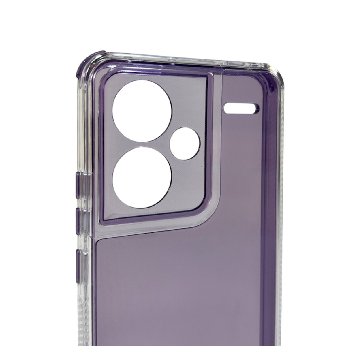 Прозрачный чехол Space III Xiaomi Redmi Note 13 Pro Plus 5G | TPU+PC с усиленными бортами (Фиолетовый) на картинке №5