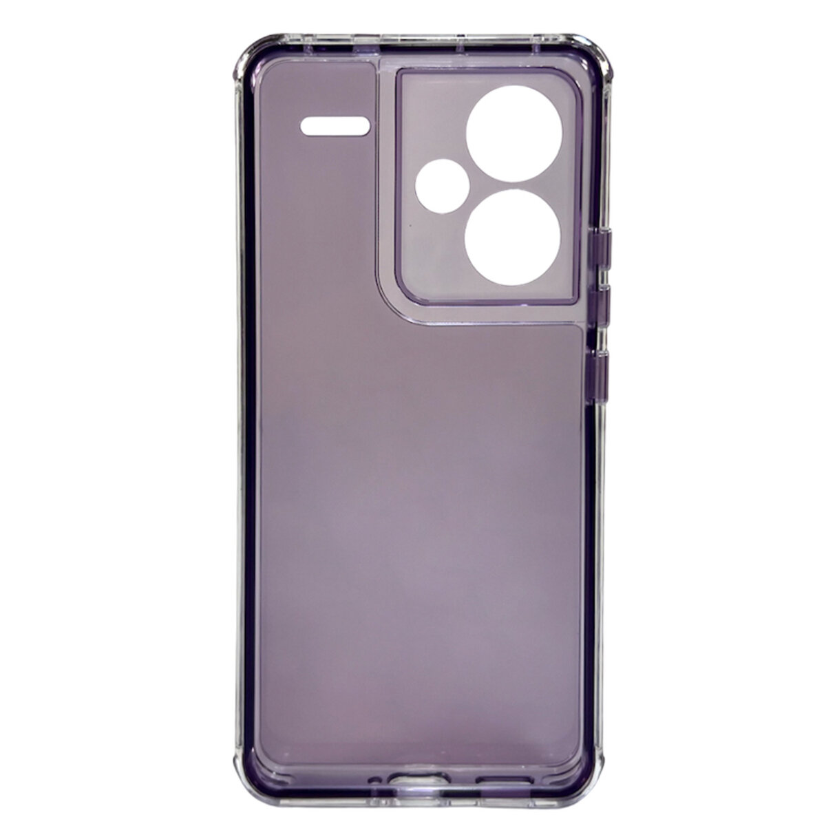 Прозрачный чехол Space III Xiaomi Redmi Note 13 Pro Plus 5G | TPU+PC с усиленными бортами (Фиолетовый) на картинке №3