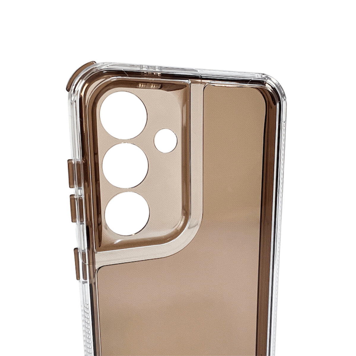 Прозорий чохол Space III Samsung S24 | TPU+PC з посиленими бортами (Коричневий) на малюнкі №5