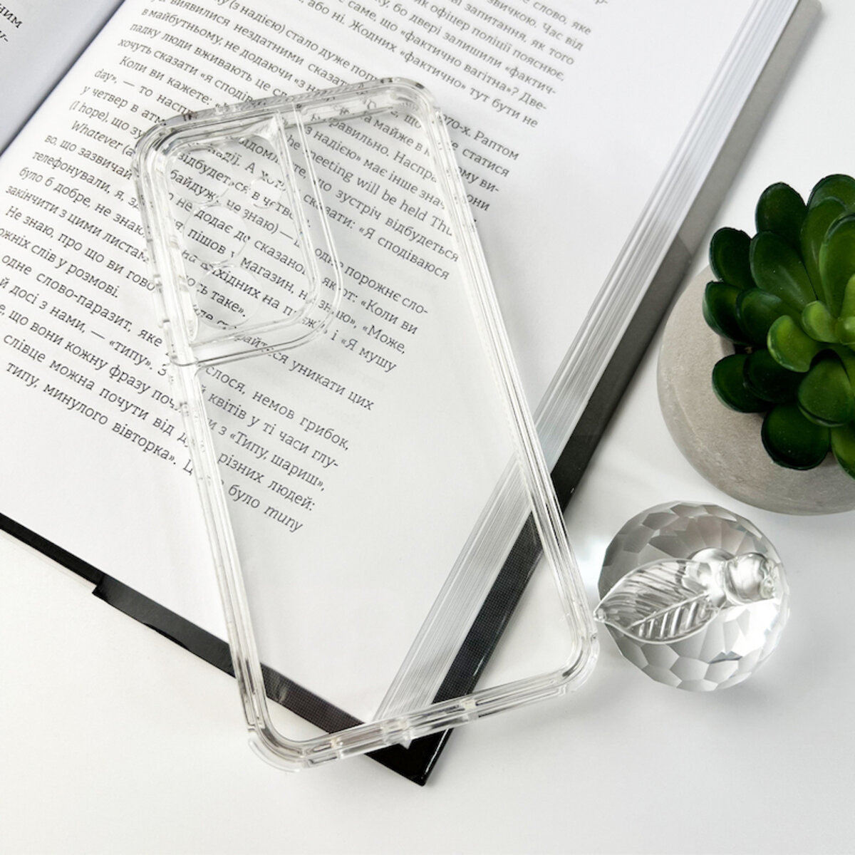 Прозорий чохол Space III Samsung Galaxy S23 FE 5G | TPU+PC з посиленими бортами (Прозорий) на малюнкі №6