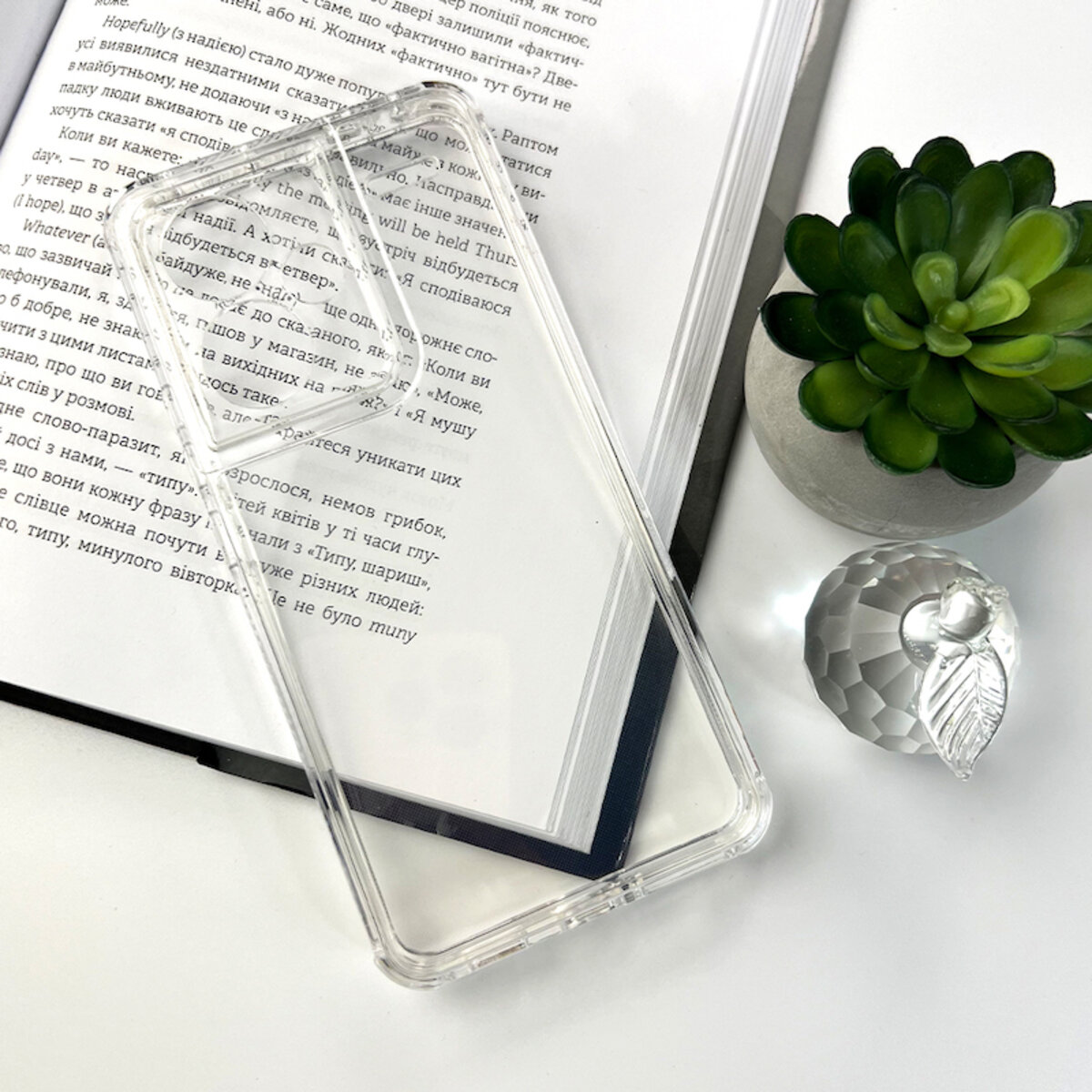 Прозрачный чехол Space III Xiaomi Redmi Note 13 Pro Plus 5G | TPU+PC с усиленными бортами (Прозрачный) на картинке №6