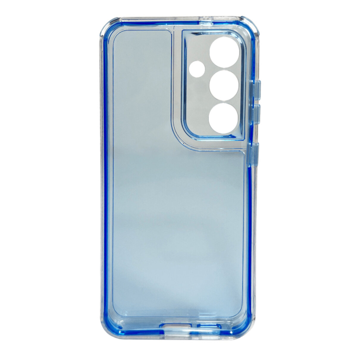 Прозорий чохол Space III Samsung Galaxy S23 FE 5G | TPU+PC з посиленими бортами (Блакитний) на малюнкі №3