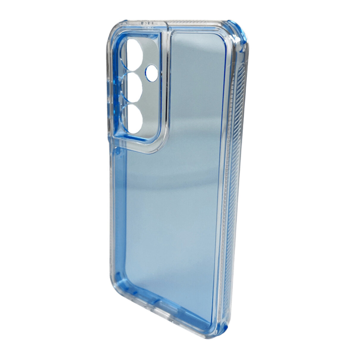 Прозорий чохол Space III Samsung Galaxy S23 FE 5G | TPU+PC з посиленими бортами (Блакитний) на малюнкі №4