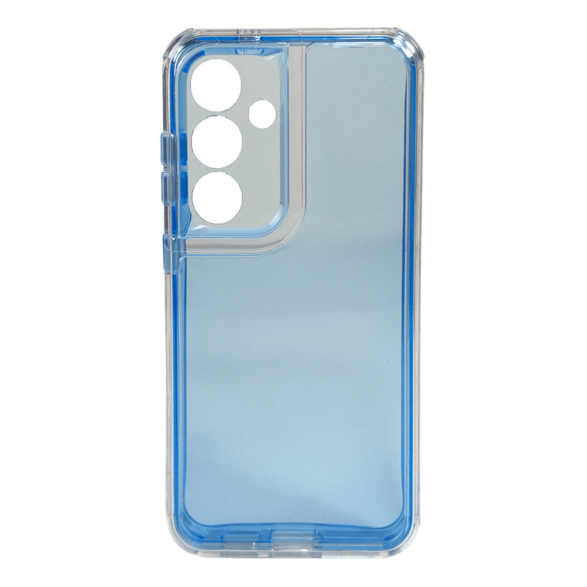 Прозорий чохол Space III Samsung S24 Plus | TPU+PC з посиленими бортами (Блакитний) на малюнкі №1