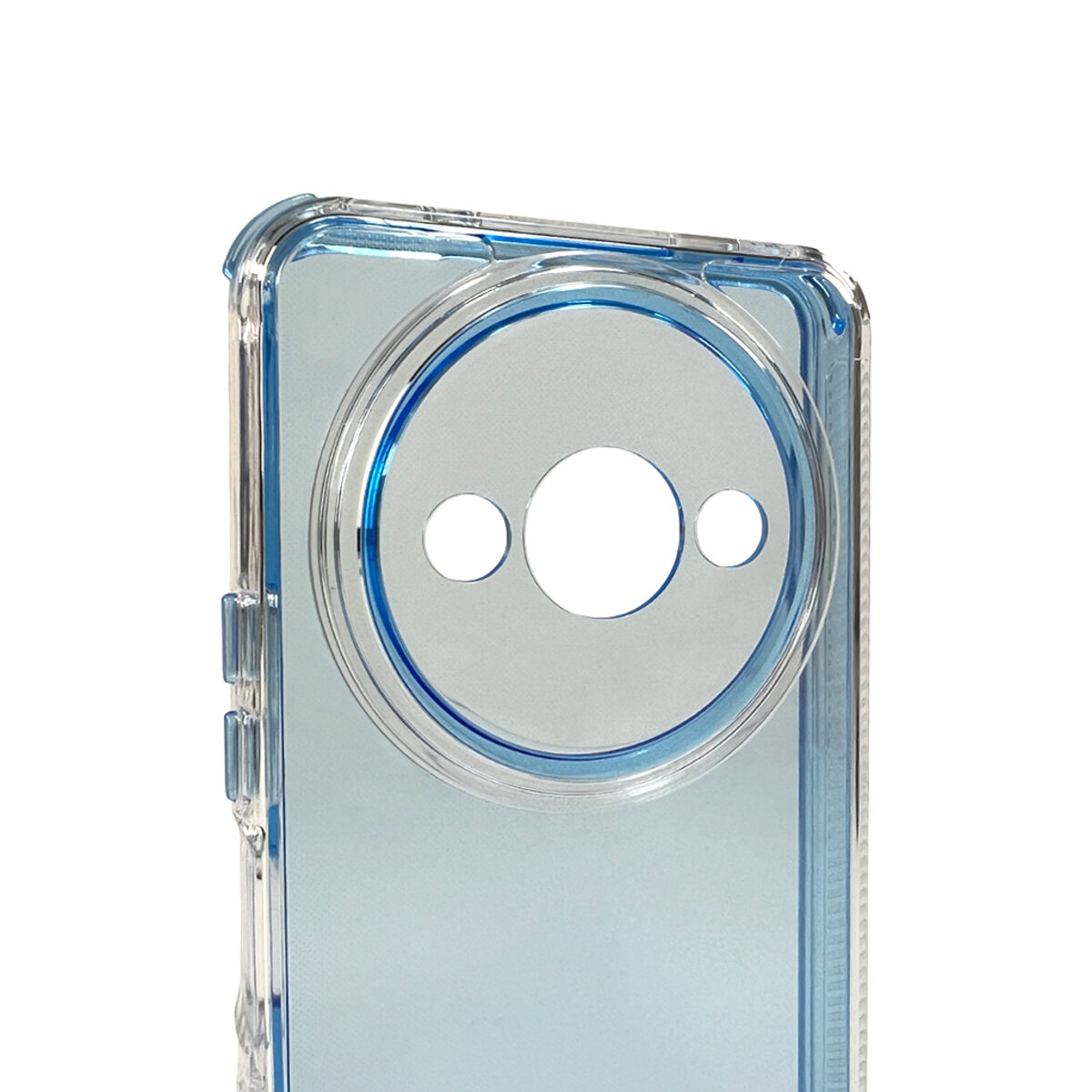 Прозорий чохол Space III Xiaomi Redmi A3 4G | TPU+PC з посиленими бортами (Блакитний) на малюнкі №5