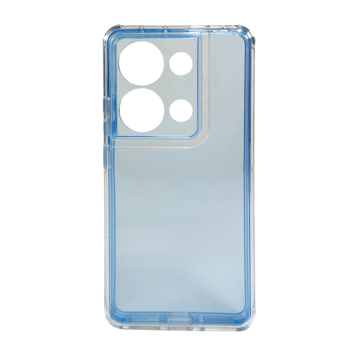 Прозорий чохол Space III Xiaomi Redmi Note 13 Pro 4G|Poco M6 Pro 4G | TPU+PC з посиленими бортами (Блакитний) на малюнкі №1