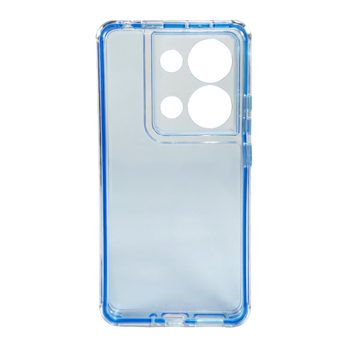 Прозорий чохол Space III Xiaomi Redmi Note 13 Pro 4G|Poco M6 Pro 4G | TPU+PC з посиленими бортами (Блакитний) на малюнкі №3