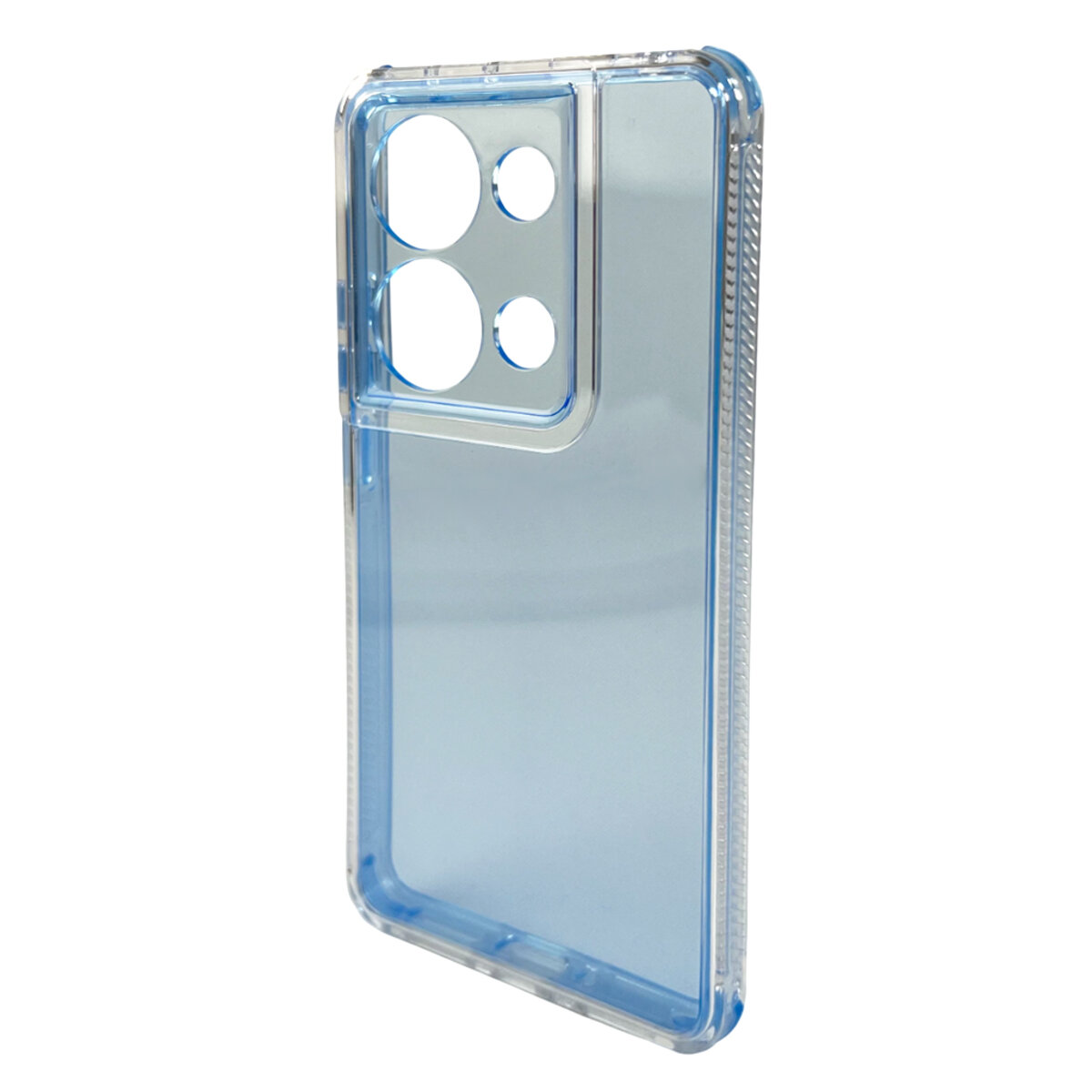 Прозорий чохол Space III Xiaomi Redmi Note 13 Pro 4G|Poco M6 Pro 4G | TPU+PC з посиленими бортами (Блакитний) на малюнкі №4