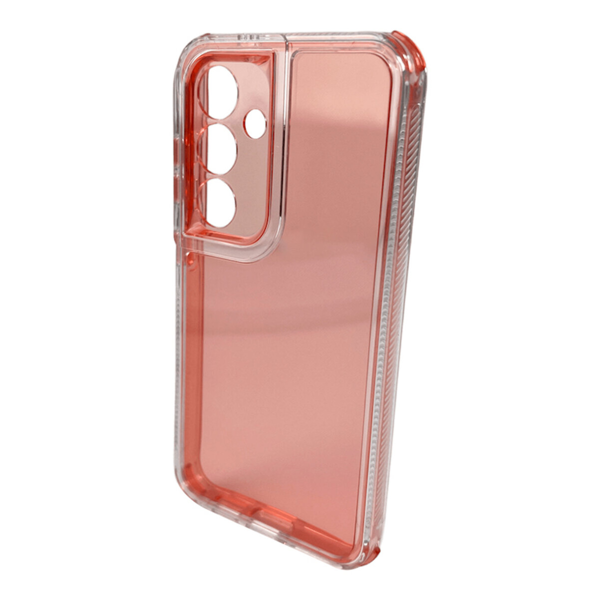 Прозорий чохол Space III Samsung Galaxy S23 FE 5G | TPU+PC з посиленими бортами (Червоний) на малюнкі №4