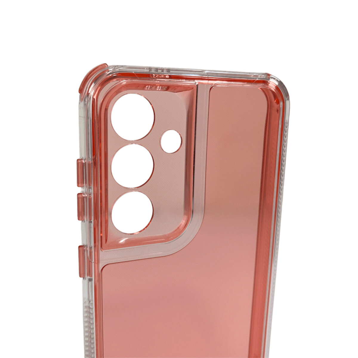 Прозорий чохол Space III Samsung Galaxy S23 FE 5G | TPU+PC з посиленими бортами (Червоний) на малюнкі №5