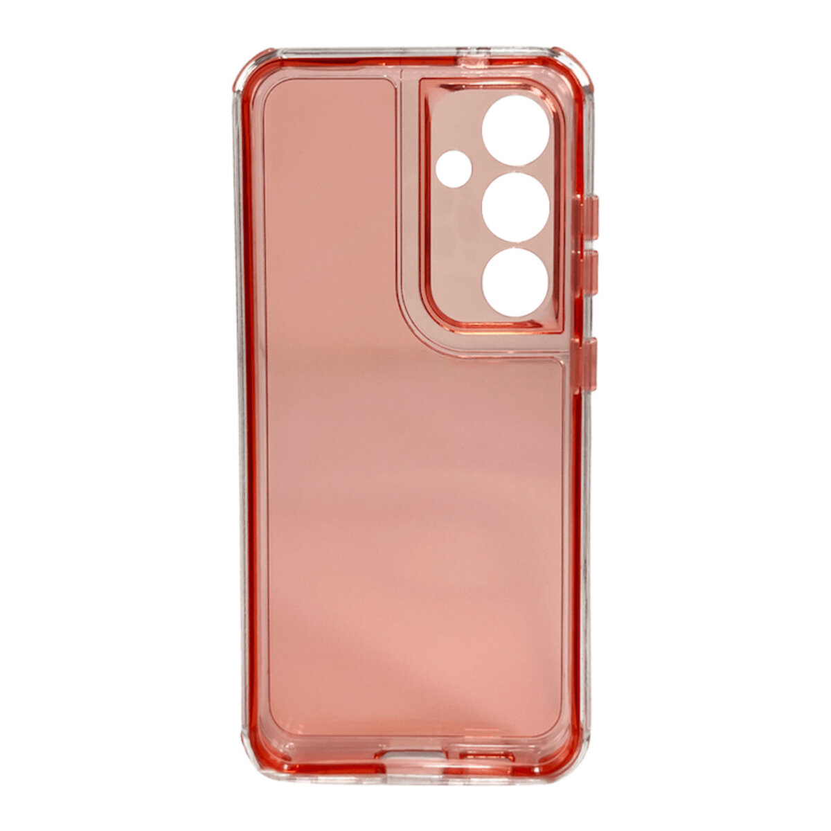 Прозорий чохол Space III Samsung Galaxy S23 FE 5G | TPU+PC з посиленими бортами (Червоний) на малюнкі №3