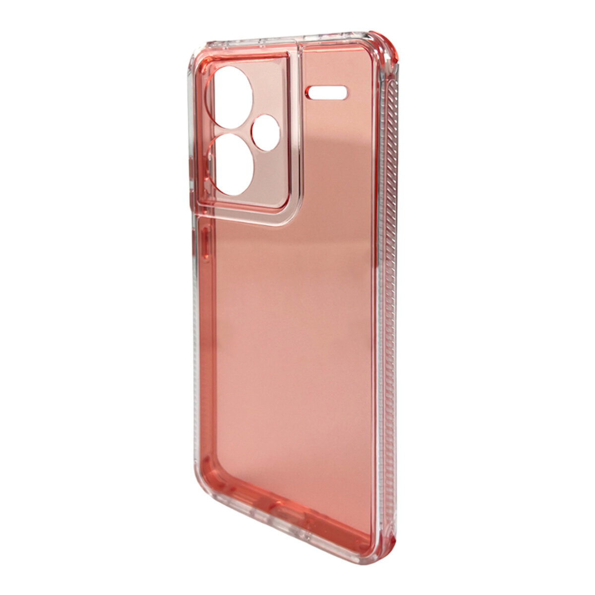 Прозрачный чехол Space III Xiaomi Redmi Note 13 Pro Plus 5G | TPU+PC с усиленными бортами (Красный) на картинке №4