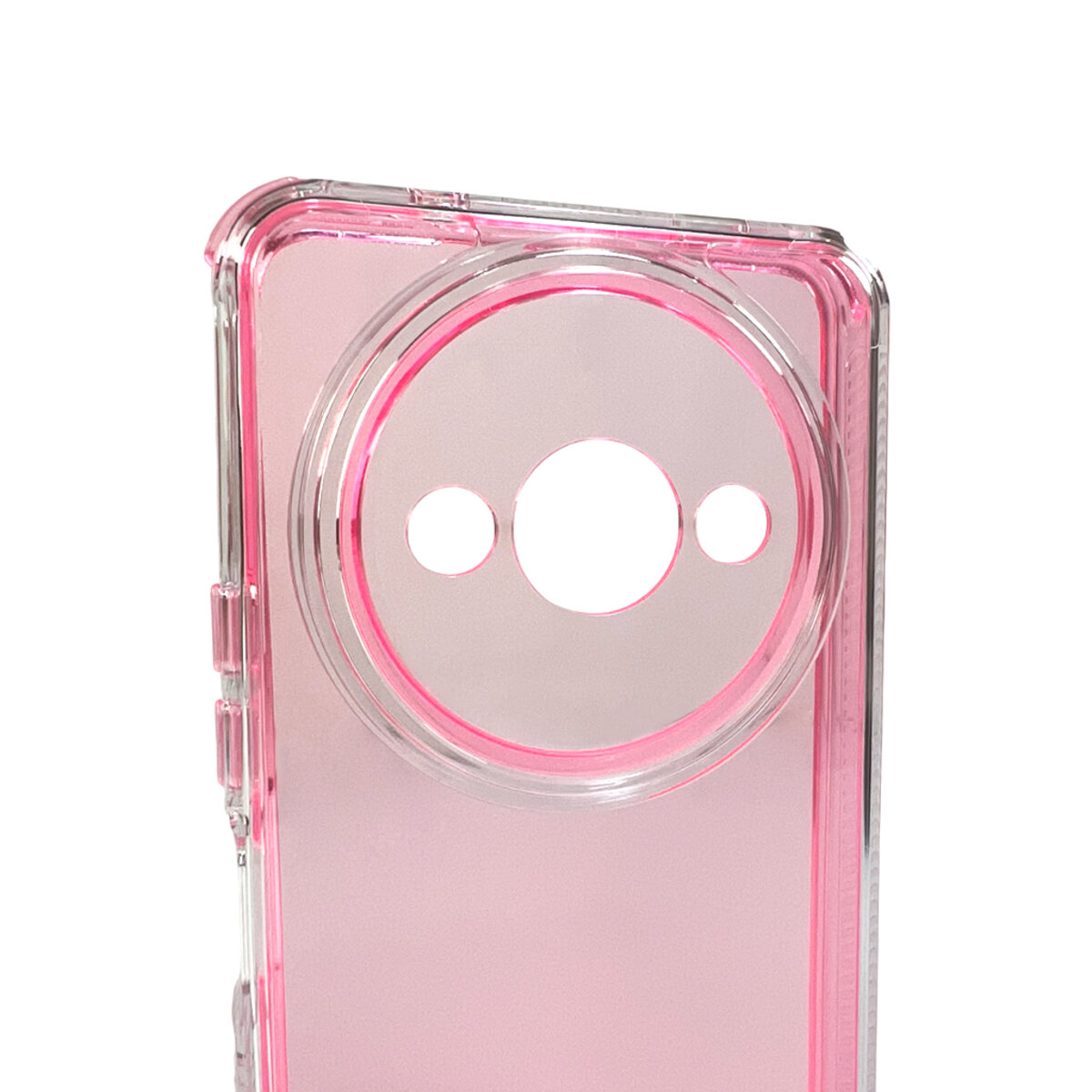 Прозорий чохол Space III Xiaomi Redmi A3 4G | TPU+PC з посиленими бортами (Рожевий) на малюнкі №5