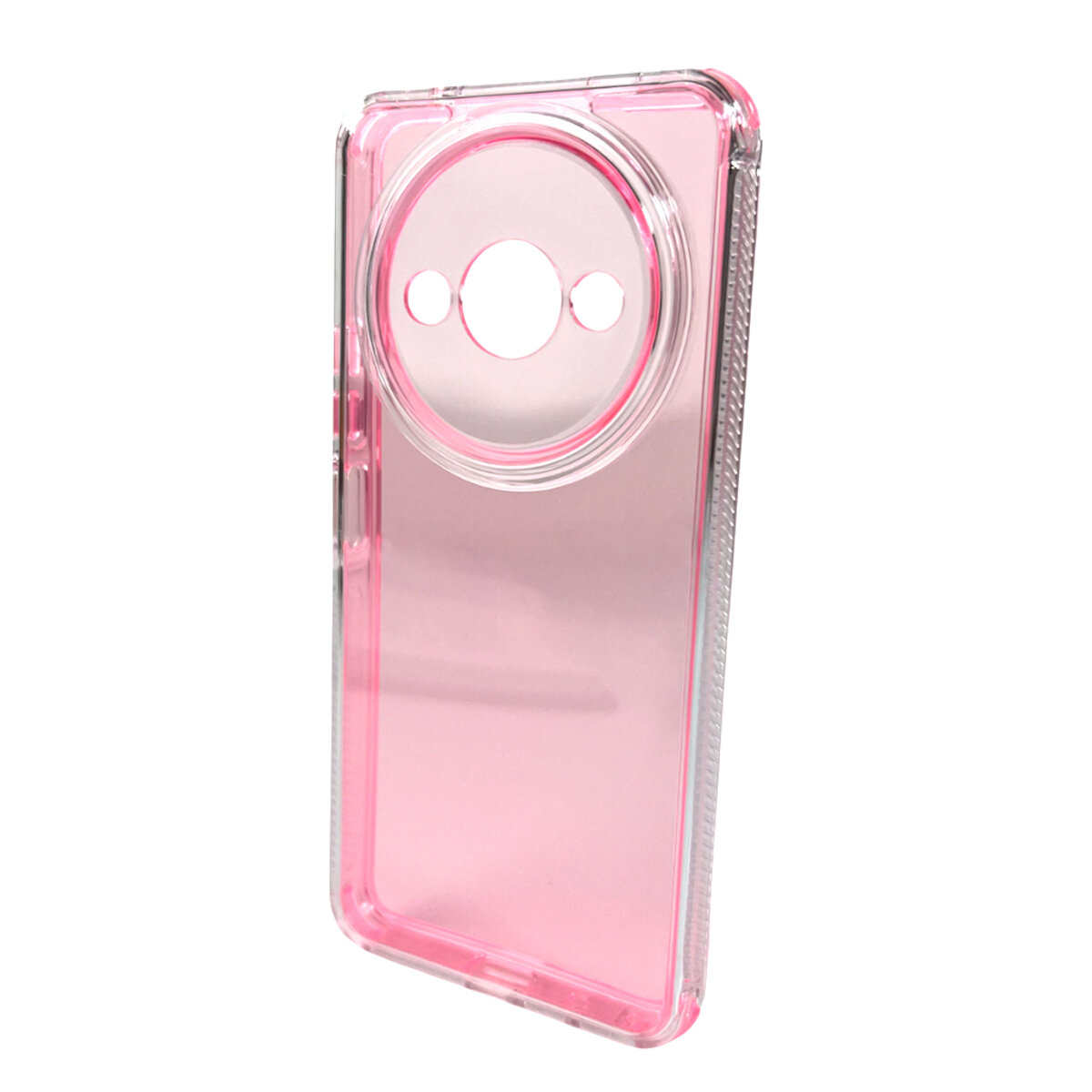 Прозорий чохол Space III Xiaomi Redmi A3 4G | TPU+PC з посиленими бортами (Рожевий) на малюнкі №4