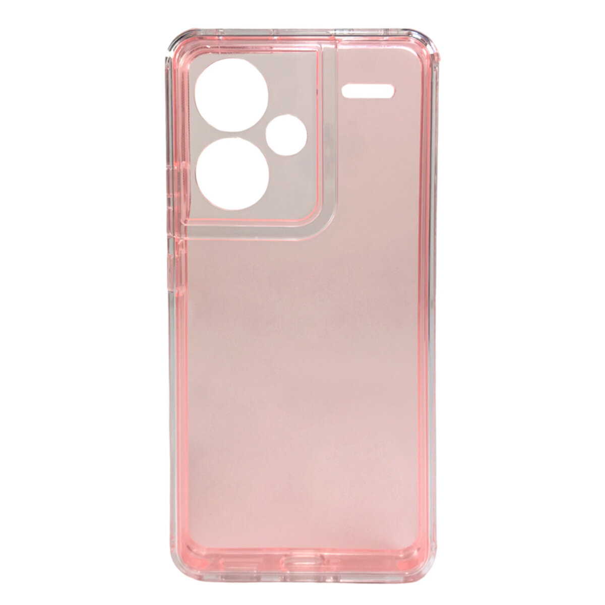 Прозрачный чехол Space III Xiaomi Redmi Note 13 Pro Plus 5G | TPU+PC с усиленными бортами (Розовый) на картинке №1