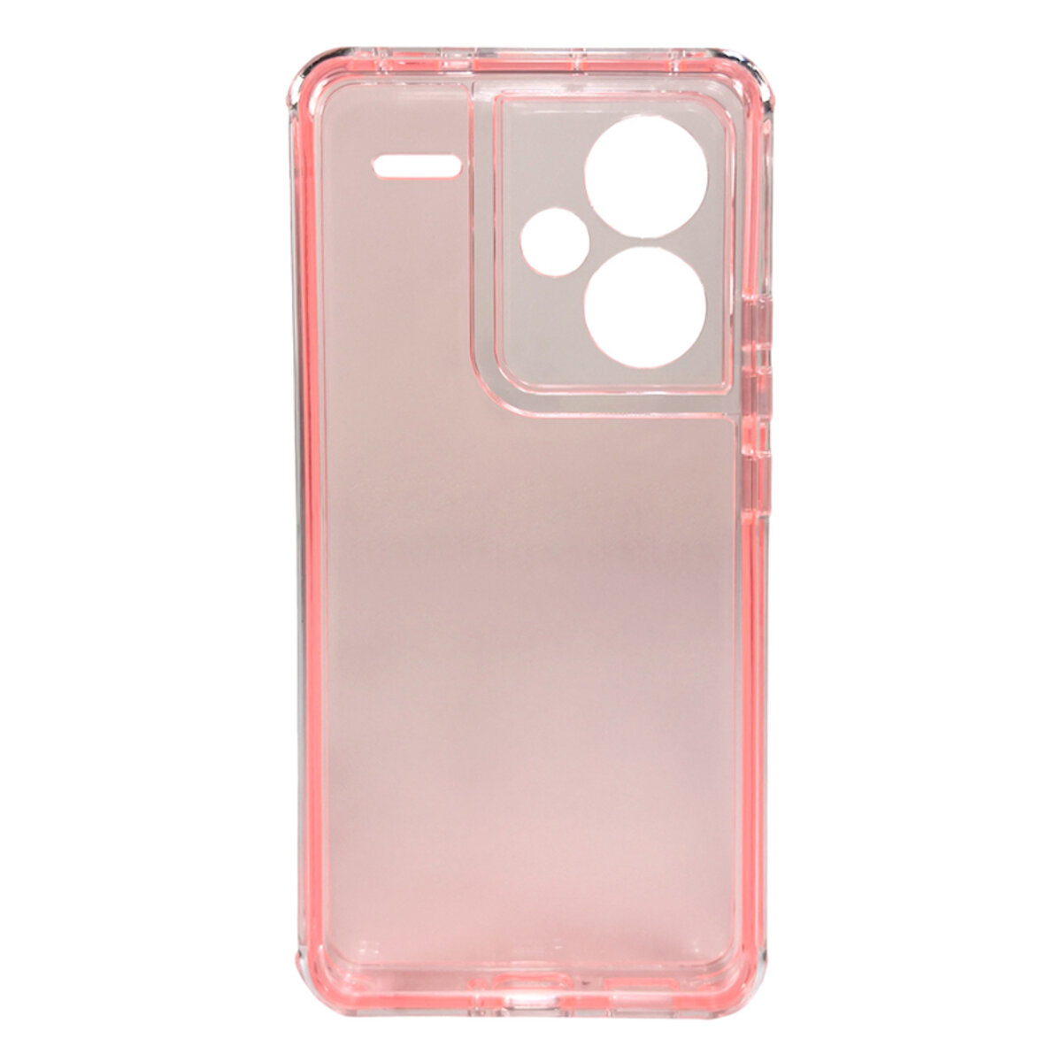 Прозрачный чехол Space III Xiaomi Redmi Note 13 Pro Plus 5G | TPU+PC с усиленными бортами (Розовый) на картинке №3