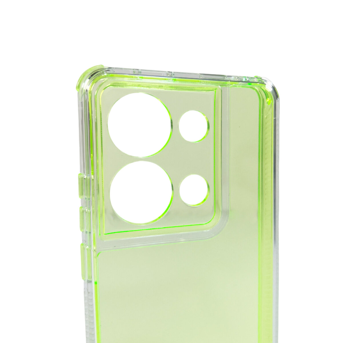 Прозорий чохол Space III Xiaomi Redmi Note 13 Pro 4G|Poco M6 Pro 4G | TPU+PC з посиленими бортами (Зелений) на малюнкі №5