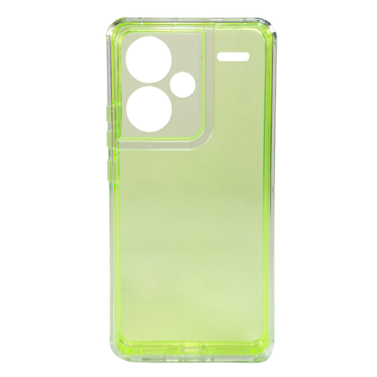 Прозрачный чехол Space III Xiaomi Redmi Note 13 Pro Plus 5G | TPU+PC с усиленными бортами (Зелёный) на картинке №1