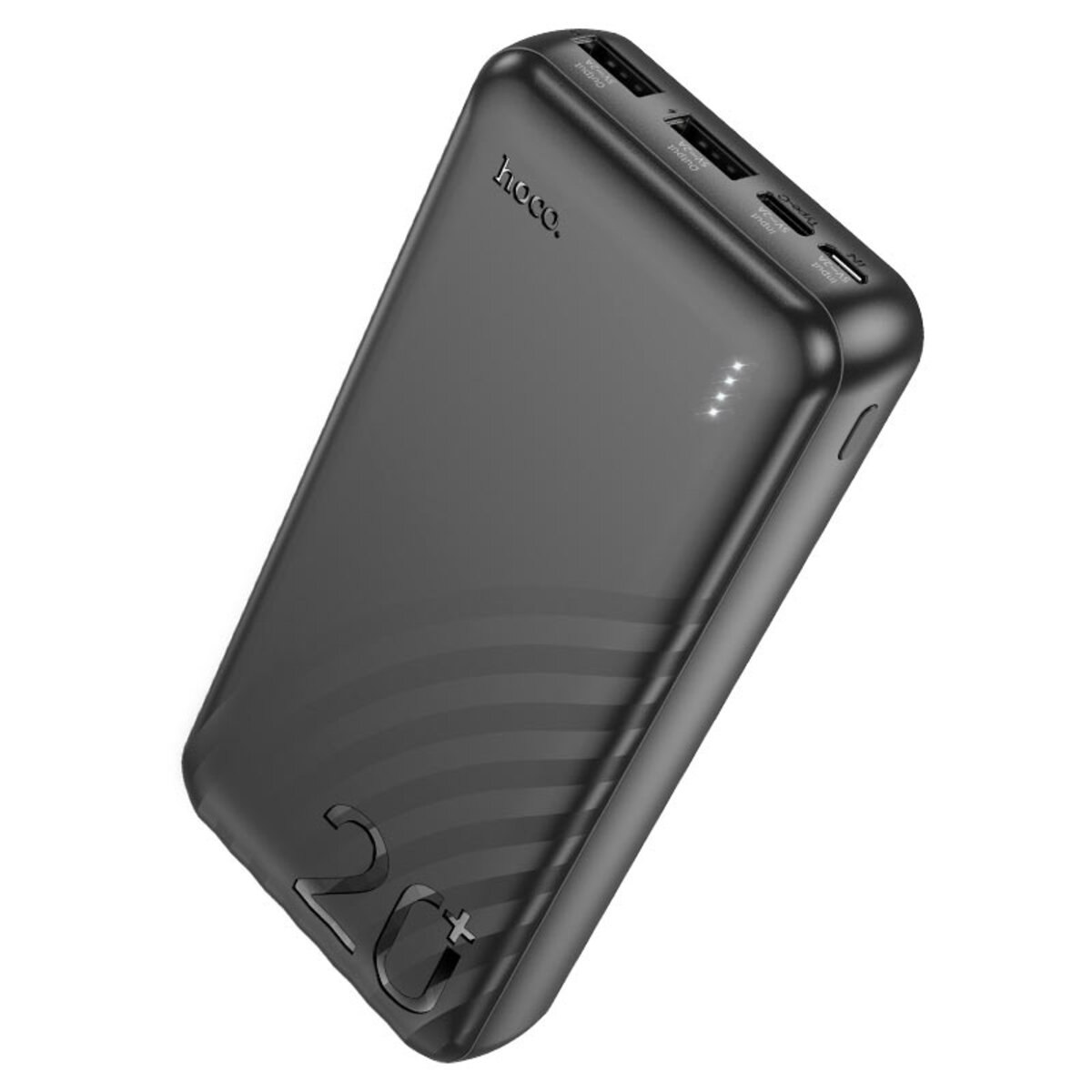 Зовнішній акумулятор HOCO J123A Element power bank(20000mAh) Black на картинке №1