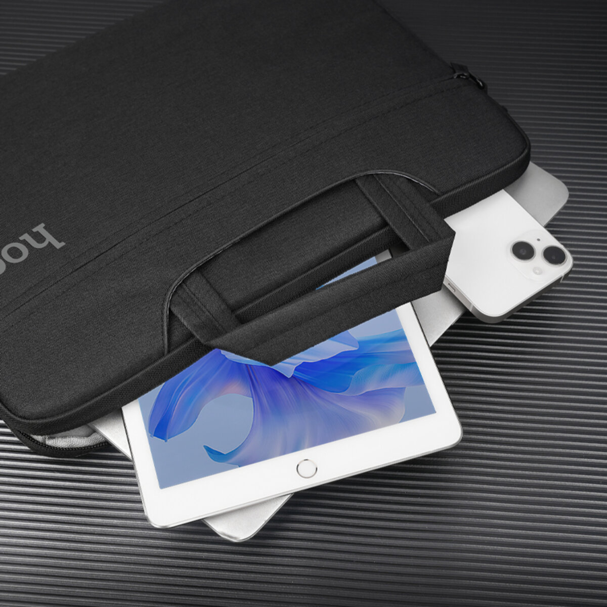 Сумка для ноутбука HOCO GT1 Simple series laptop bag(15.6 inches) Black (6942007620987) на картинке №3