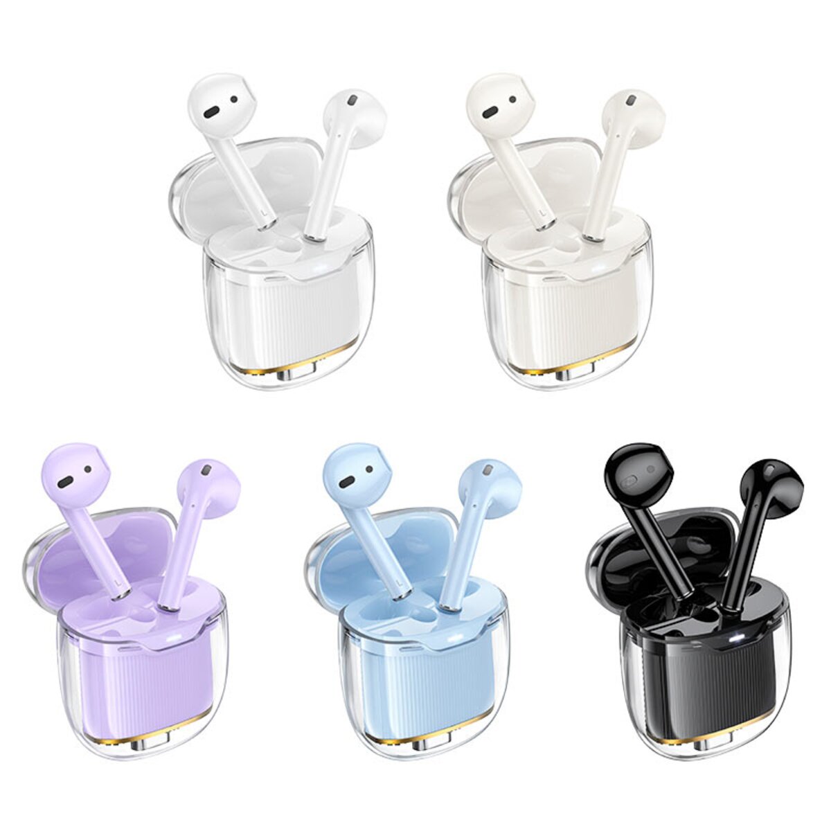 Бездротові навушники HOCO EW52 Lilly true wireless BT headset Black (6942007620536) на картинке №3