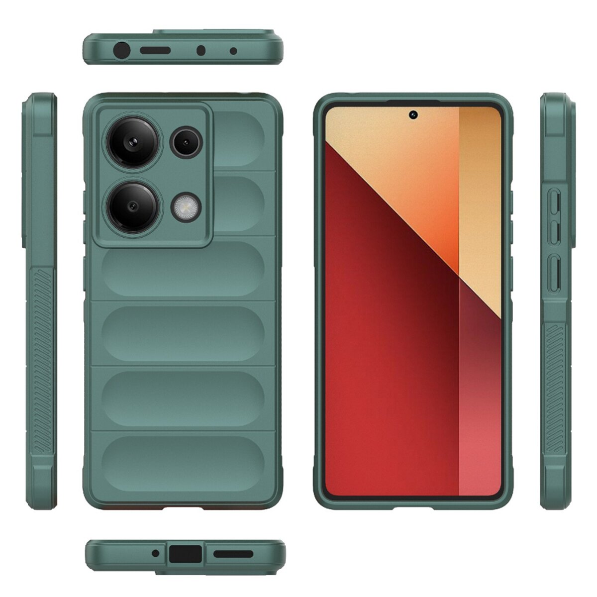 Чохол для смартфона Cosmic Magic Shield for Xiaomi Redmi Note 13 Pro 5G/POCO X6 5G Dark Green Фотографія №2 Чохол для смартфона Cosmic Magic Shield for Xiaomi Redmi Note 13 Pro 5G/POCO X6 5G Dark Green на малюнкі №2