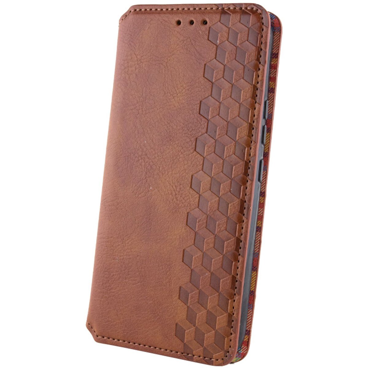 Шкіряний чохол книжка Rubic Leather Samsung Galaxy M15|F15 5G | (Коричневий) на малюнкі №3