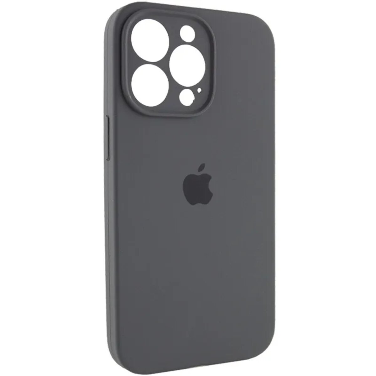 Чехол Silicone Full Case Camera Protect (AA) Apple iPhone 14 Pro (Темно-серый) на картинке №2
