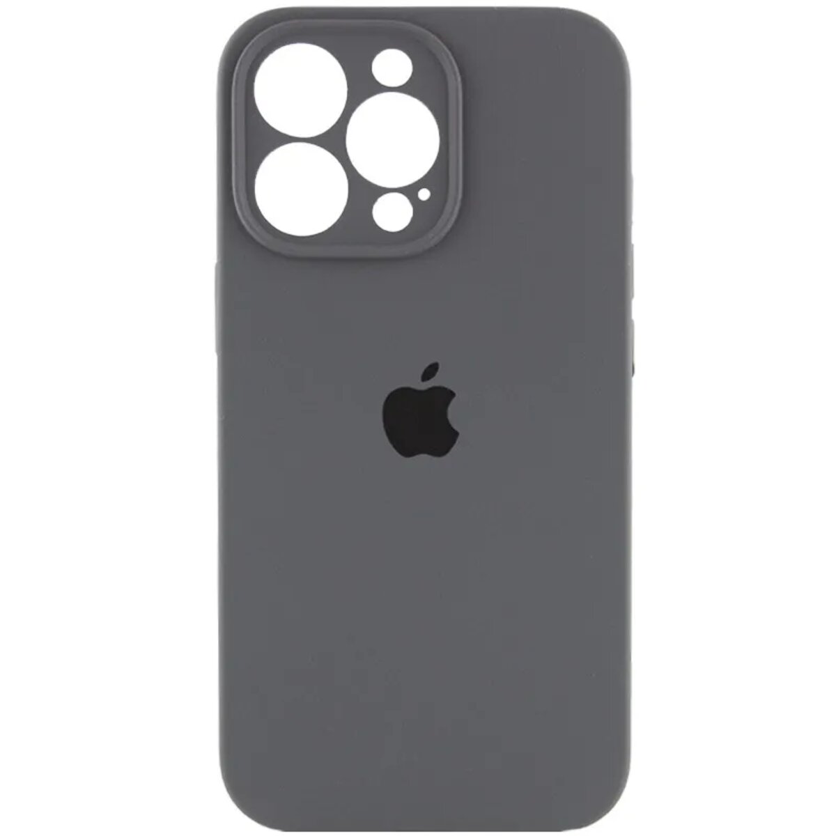Чохол Silicone Full Case Camera Protect (AA) Apple iPhone 15 Pro Max (Темно-сірий) на малюнкі №1