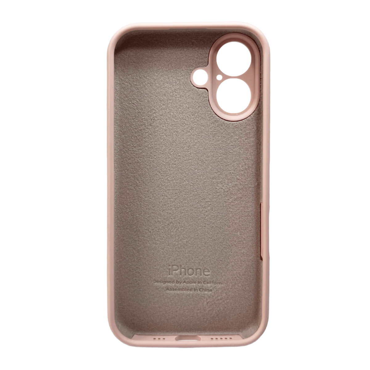 Чехол Silicone Full Case Camera Protect (AA) Apple iPhone 16 (Светло-Розовый) на картинке №3