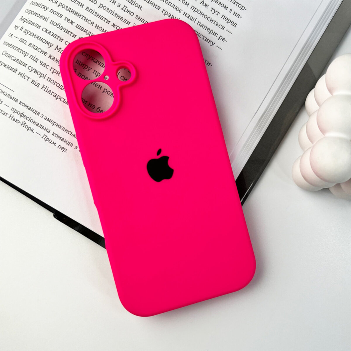 Чехол Silicone Full Case Camera Protect (AA) Apple iPhone 16 (Розовый) на картинке №7