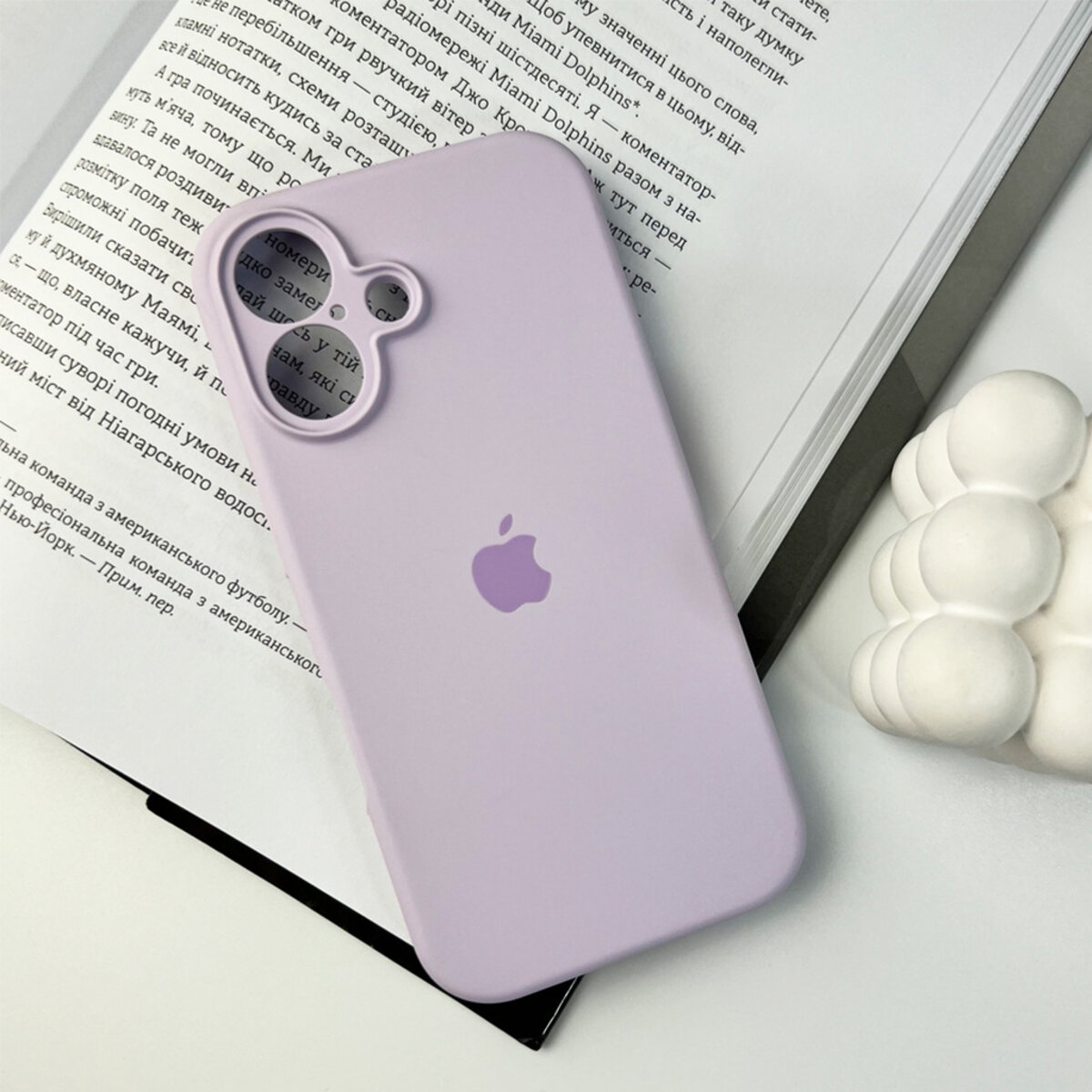 Чехол Silicone Full Case Camera Protect (AA) Apple iPhone 16 (Сиреневый) на картинке №7