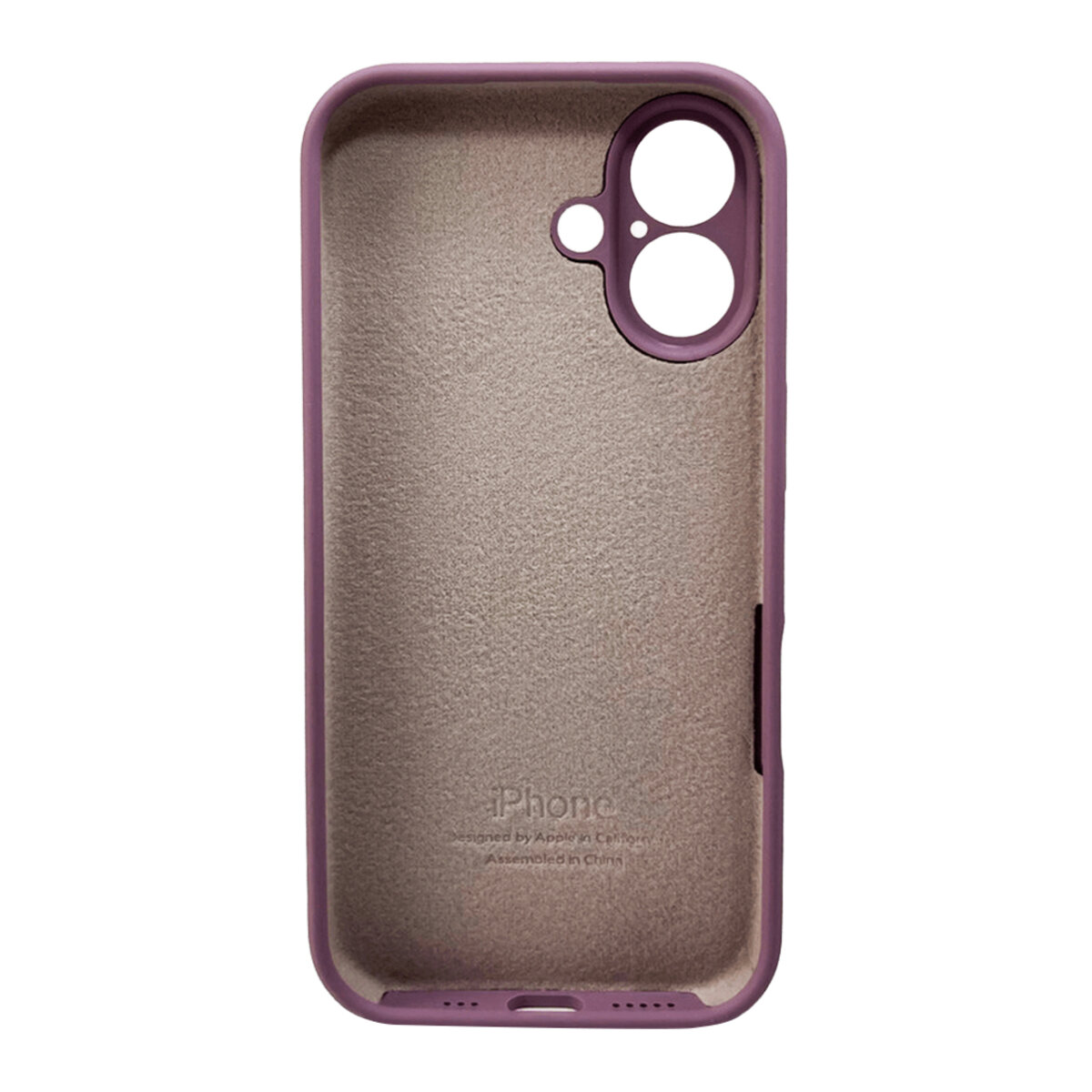 Чехол Silicone Full Case Camera Protect (AA) Apple iPhone 16 (Фиолетовый) на картинке №3