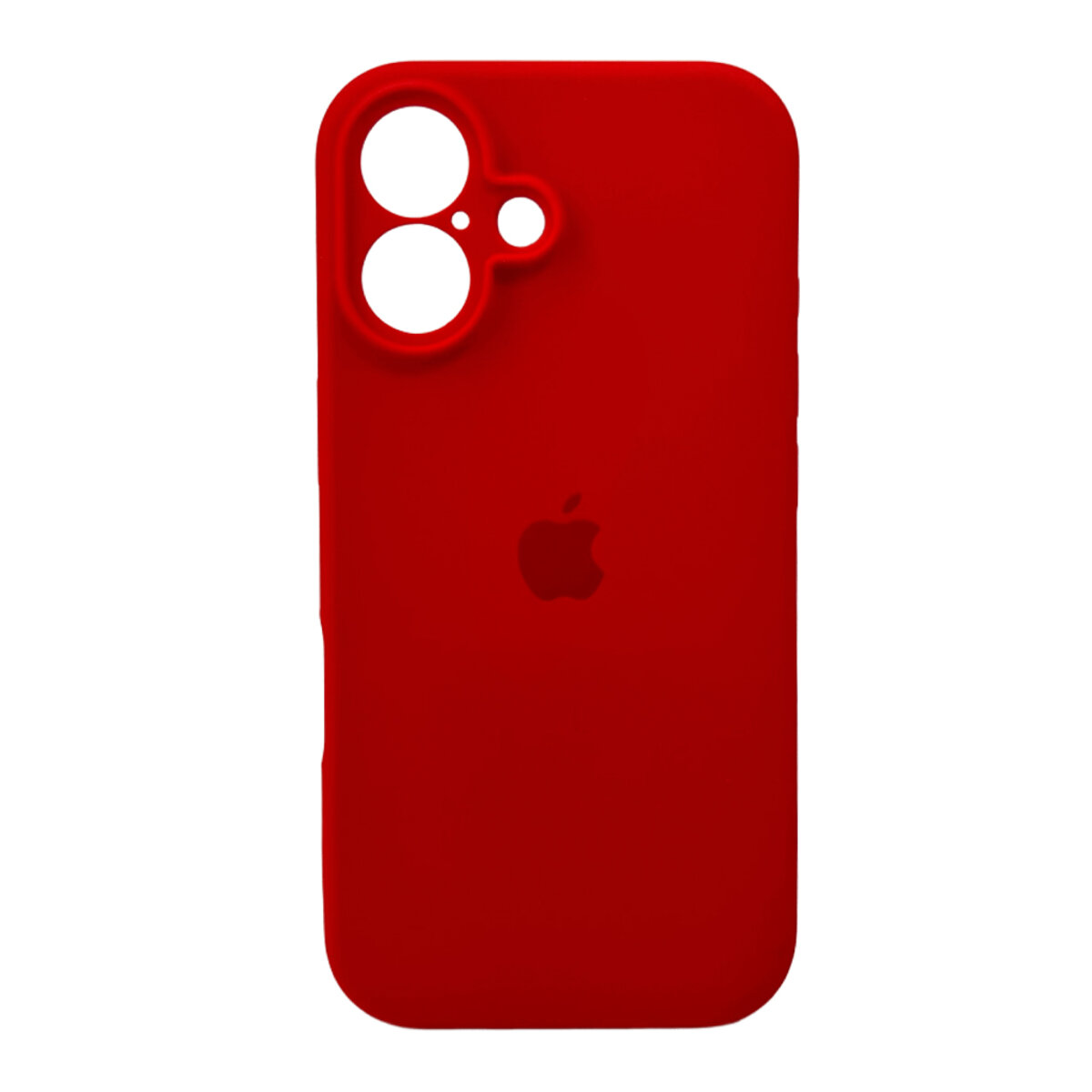 Чехол Silicone Full Case Camera Protect (AA) Apple iPhone 16 (Красный) на картинке №1