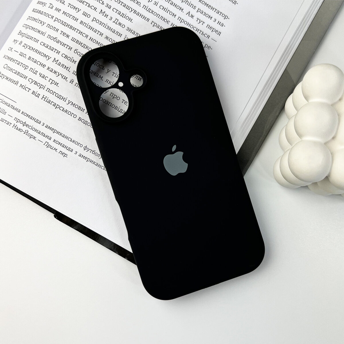 Чехол Silicone Full Case Camera Protect (AA) Apple iPhone 16 (Черный) на картинке №7