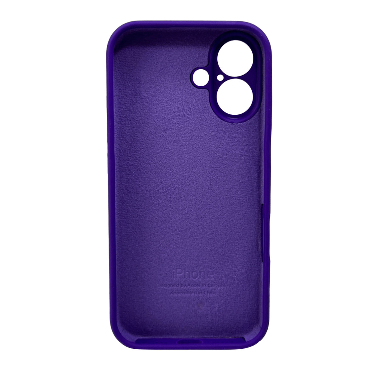 Чехол Silicone Full Case Camera Protect (AA) Apple iPhone 16 (Фиолетовый) на картинке №3