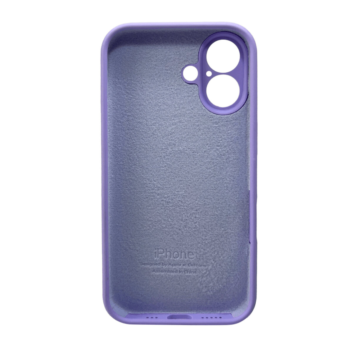 Чехол Silicone Full Case Camera Protect (AA) Apple iPhone 16 (Сиреневый) на картинке №3