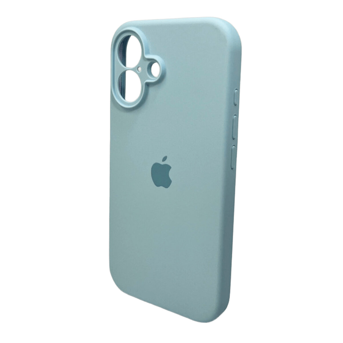Чехол Silicone Full Case Camera Protect (AA) Apple iPhone 16 (Светло-голубой) на картинке №5