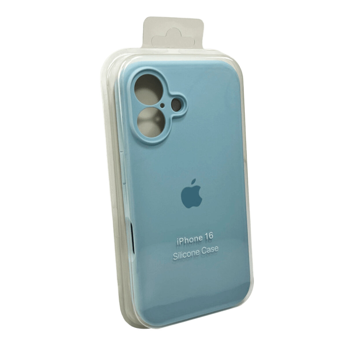 Чехол Silicone Full Case Camera Protect (AA) Apple iPhone 16 (Светло-голубой) на картинке №2