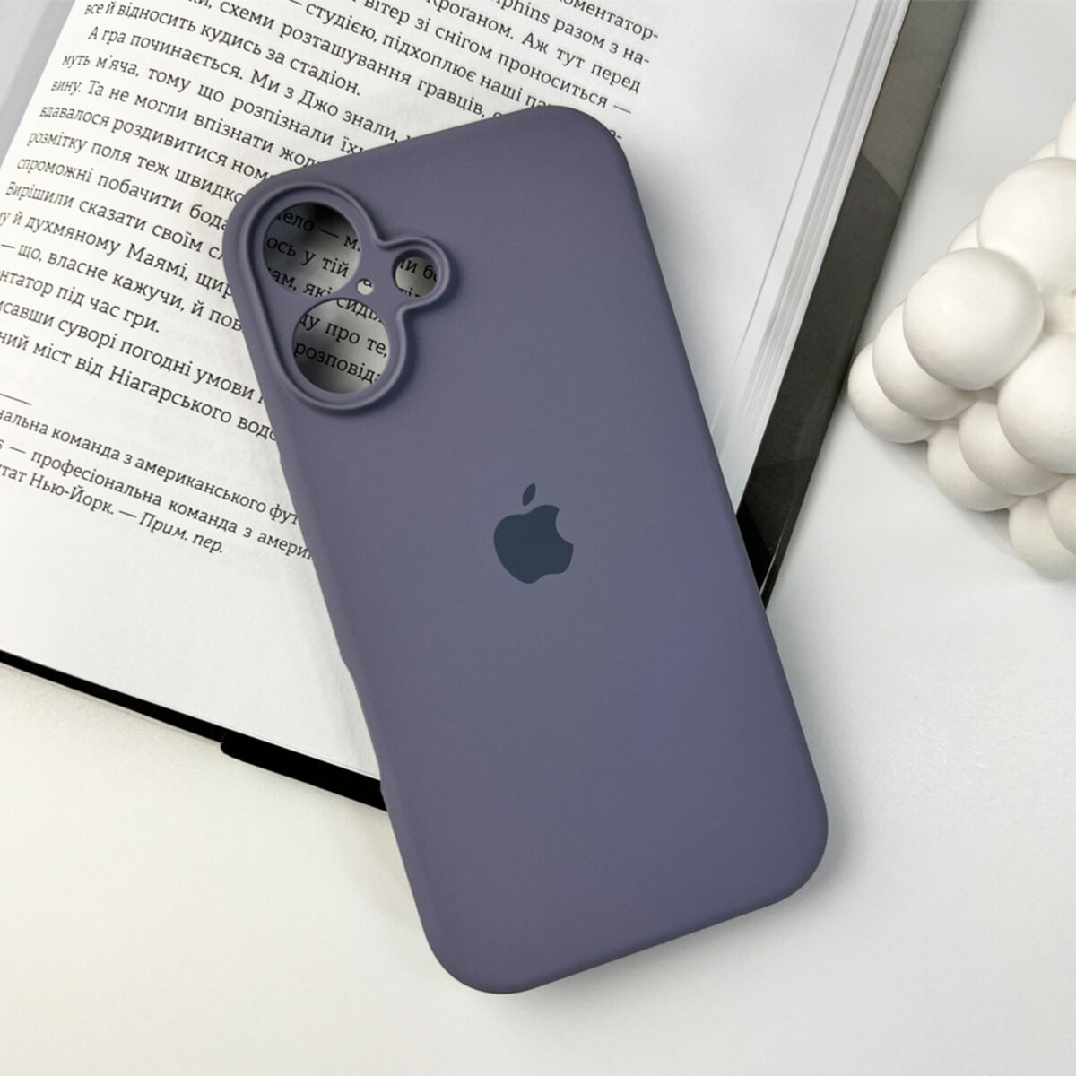 Чехол Silicone Full Case Camera Protect (AA) Apple iPhone 16 (Сиреневый) на картинке №7