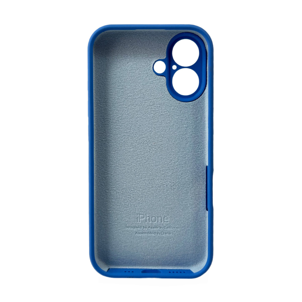 Чехол Silicone Full Case Camera Protect (AA) Apple iPhone 16 (Синий) на картинке №3