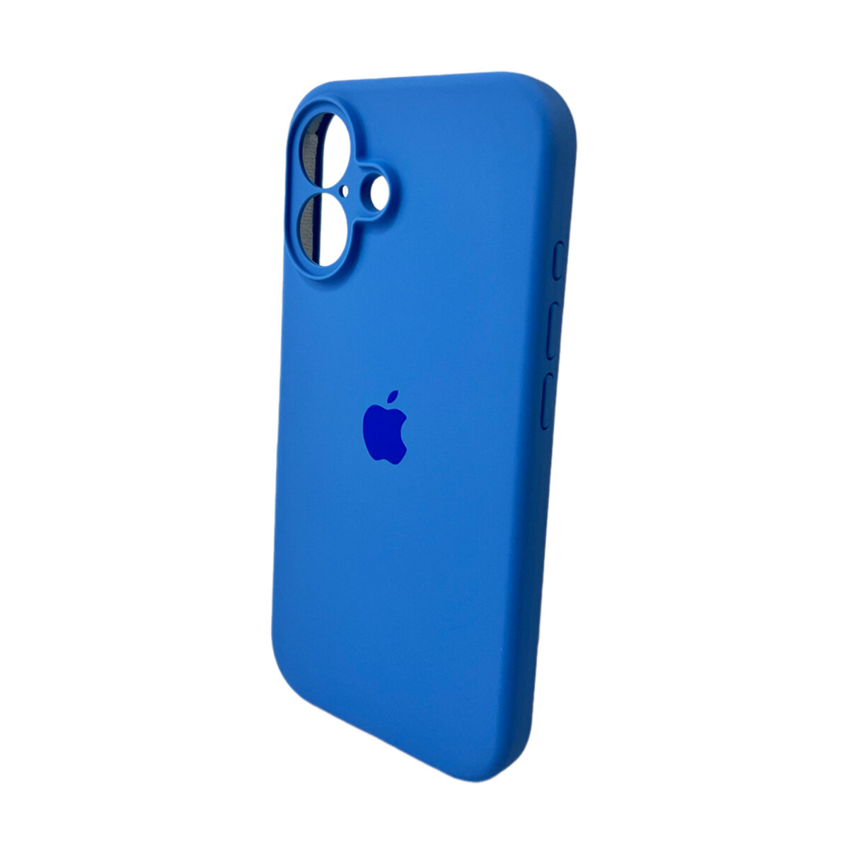 Чехол Silicone Full Case Camera Protect (AA) Apple iPhone 16 (Синий) на картинке №4