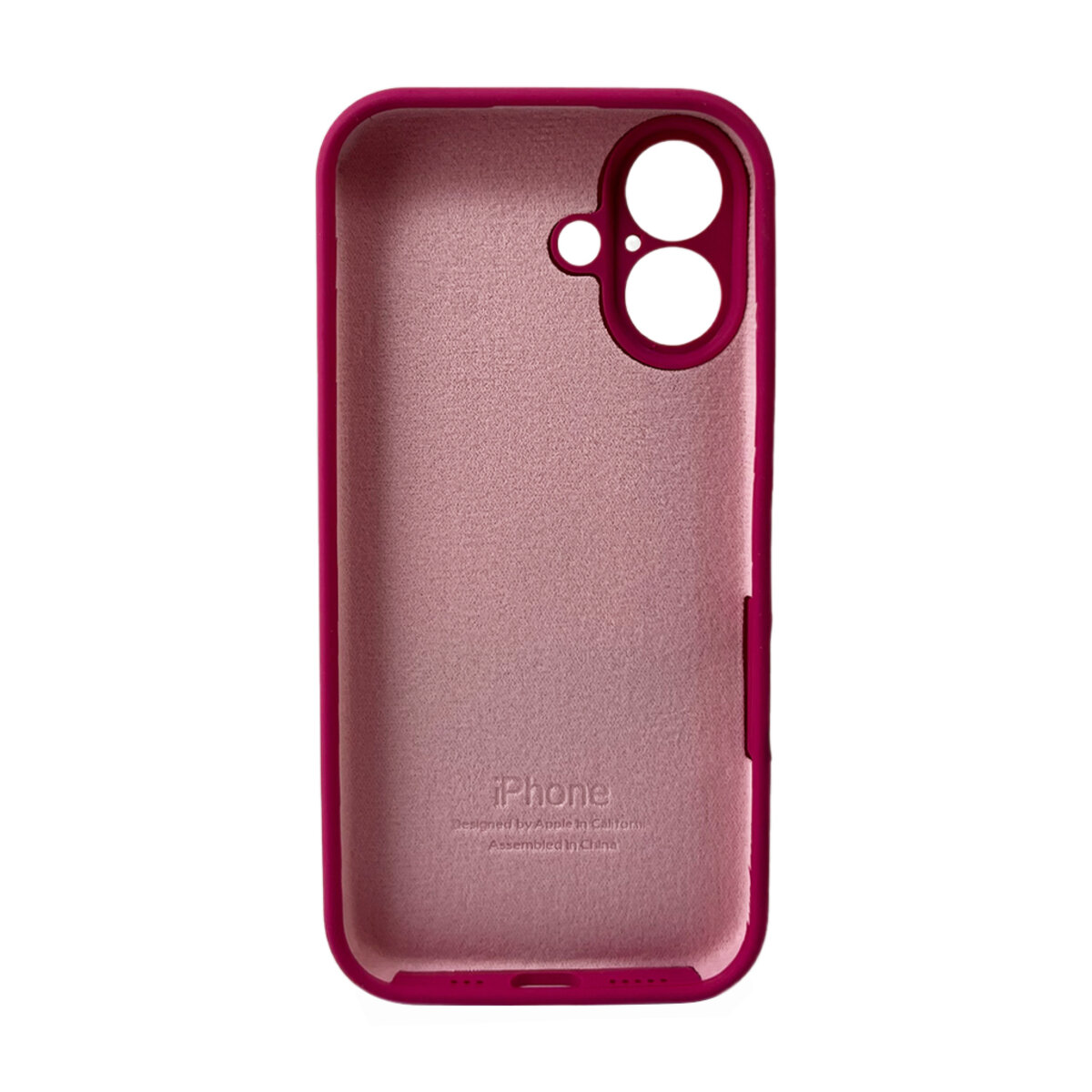 Чехол Silicone Full Case Camera Protect (AA) Apple iPhone 16 (Розовый) на картинке №3