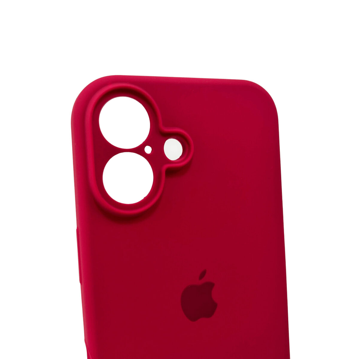 Чехол Silicone Full Case Camera Protect (AA) Apple iPhone 16 (Бордовый) на картинке №6